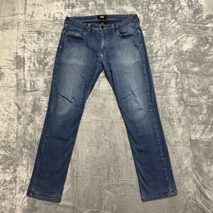 PAIGE Men's Straight Jeans - Medium Blue Wash